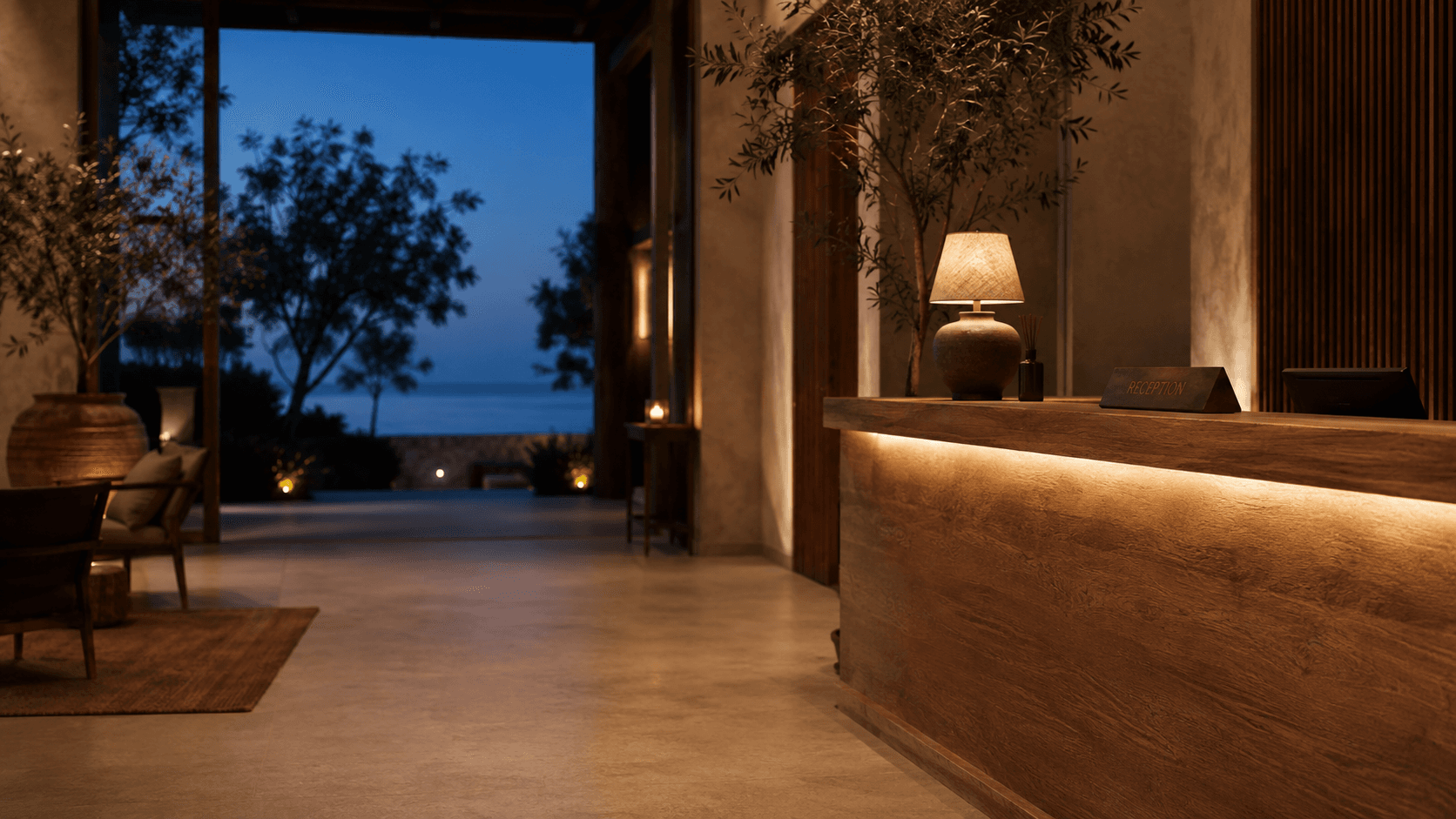 Hospitality front desk — always on for your reviews